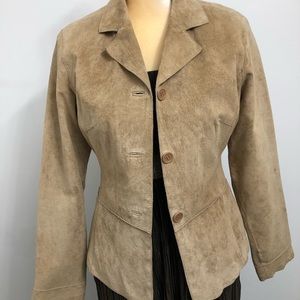 Jacket Leather Beige Women M